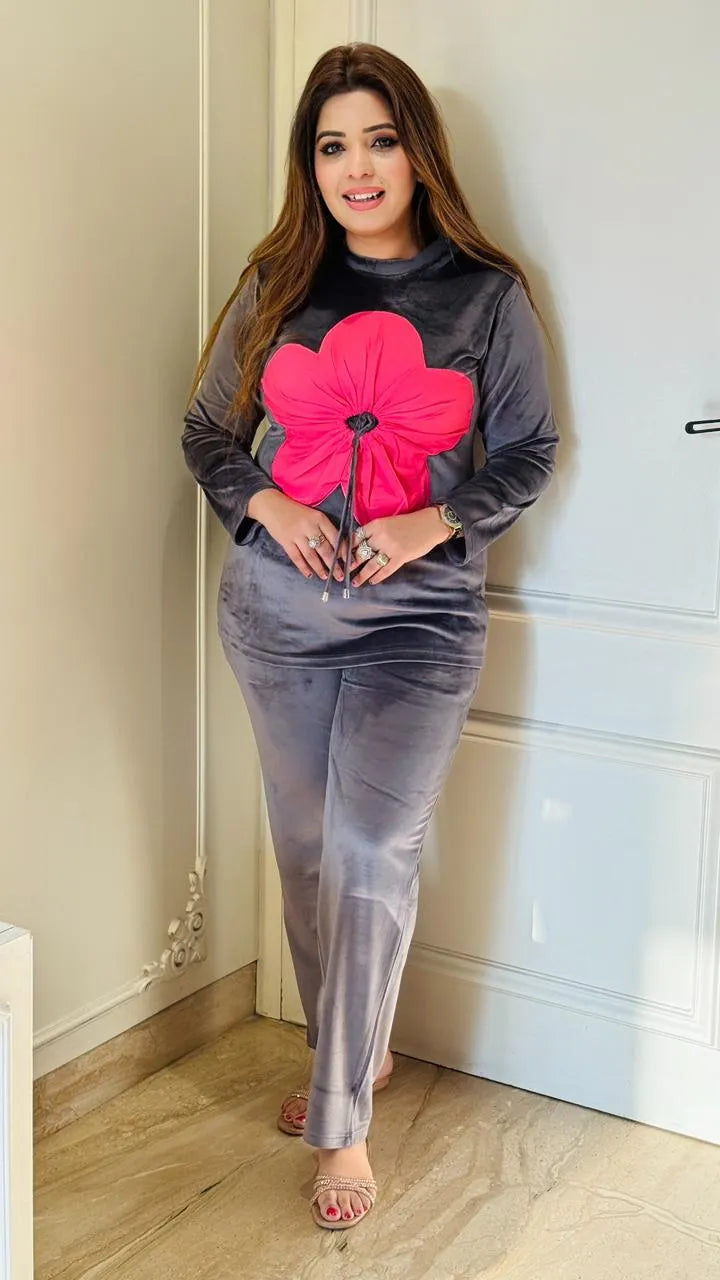 Arvella Velvet Cordset- Green Grey, Black, Yellow