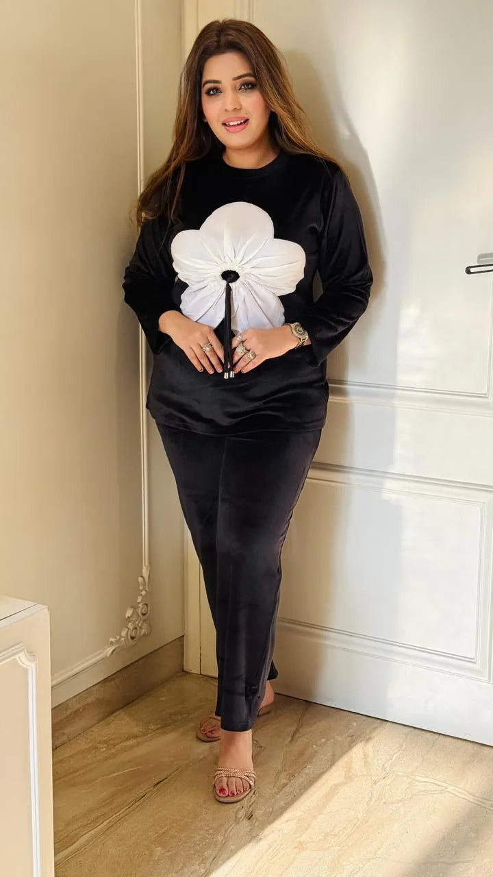 Arvella Velvet Cordset- Green Grey, Black, Yellow