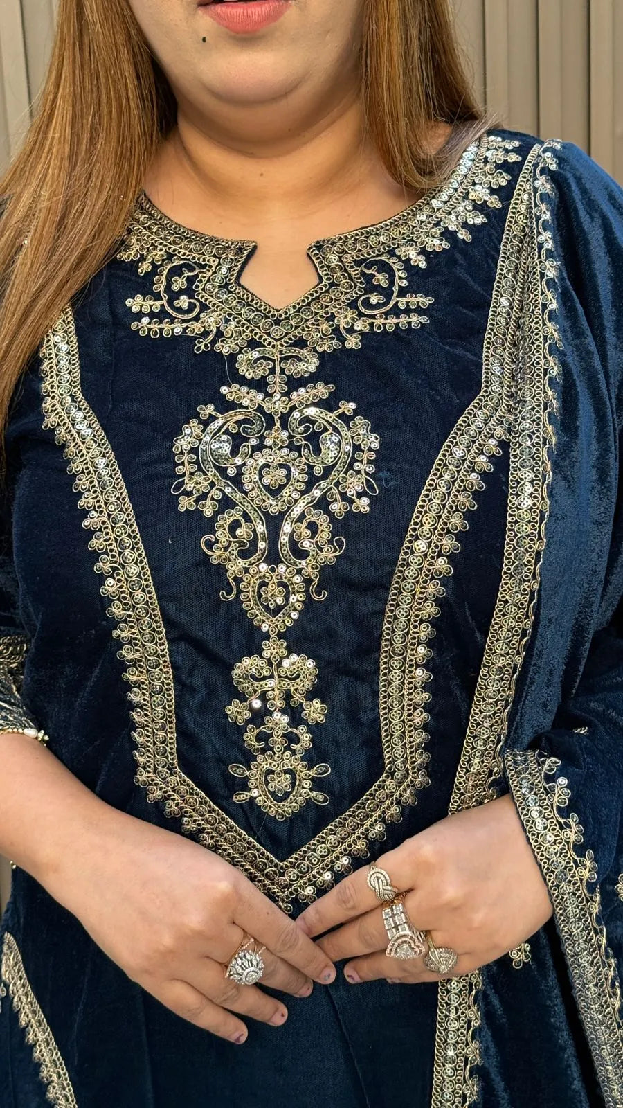 Meriva Velvet Suit Set- Purple, Blue, Maroon, Black