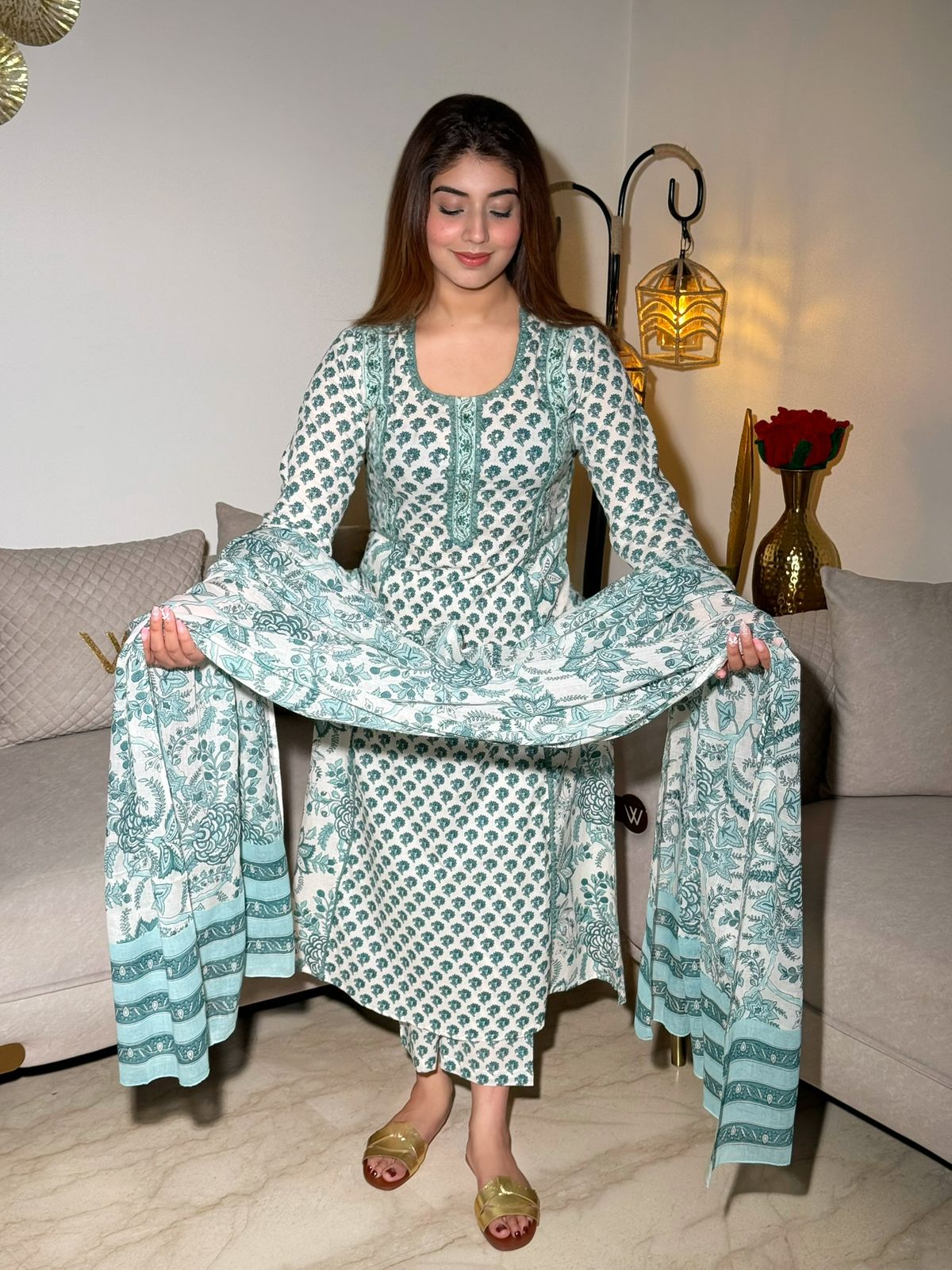 Celestia Bloom Ethnic Kurta Set