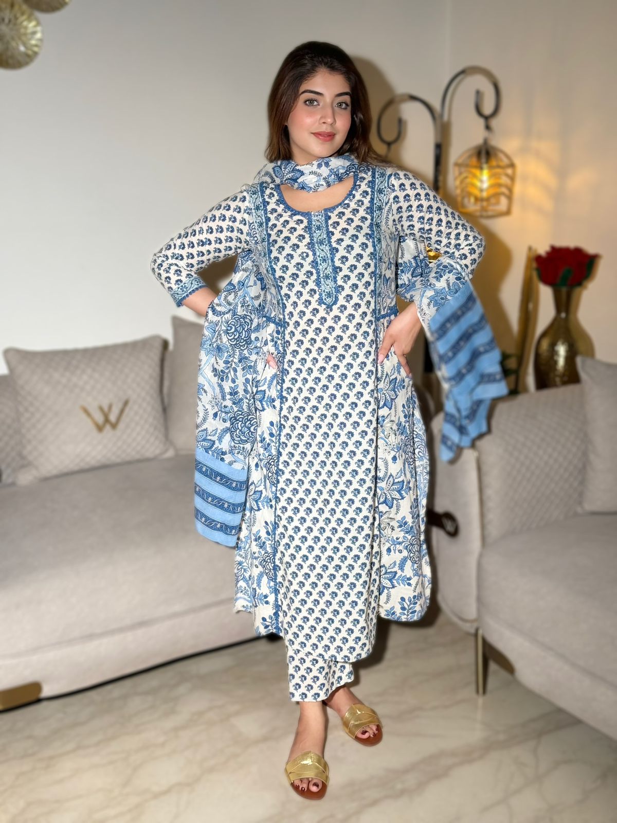 Celestia Bloom Ethnic Kurta Set