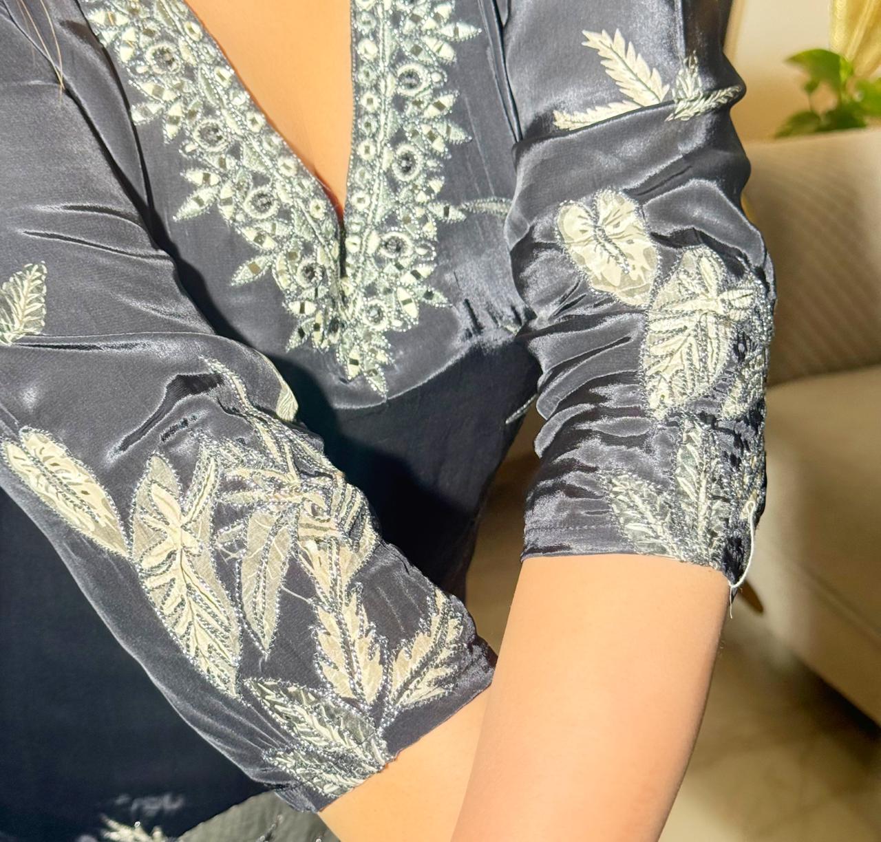 Noorika Black Printed Kurta Set