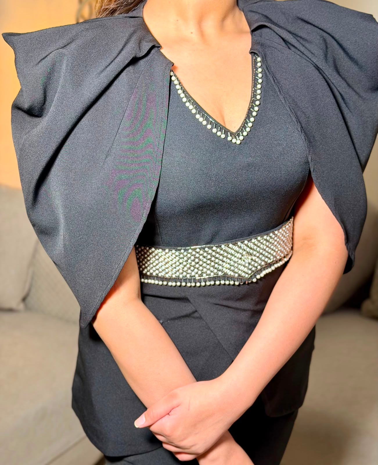 Shahzadi Pink & Black  Statement Set