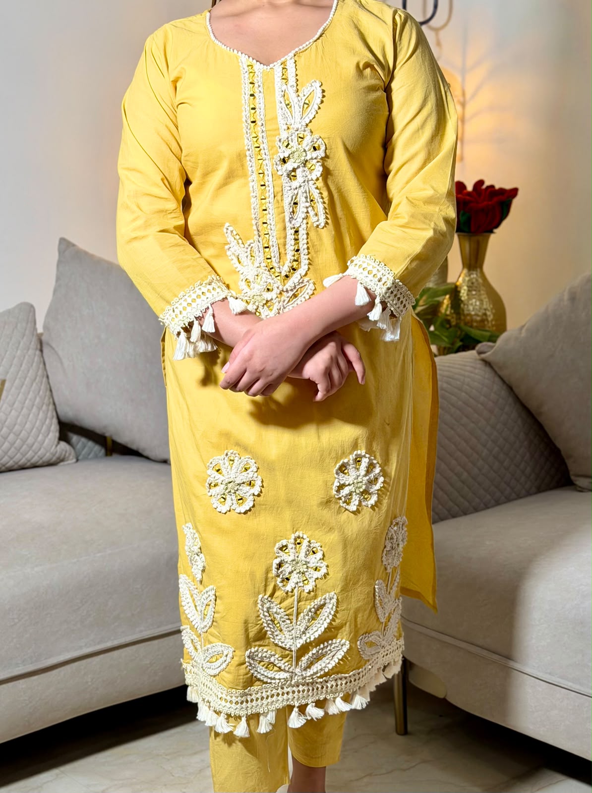Zarqash Sunset Bloom Suit Set