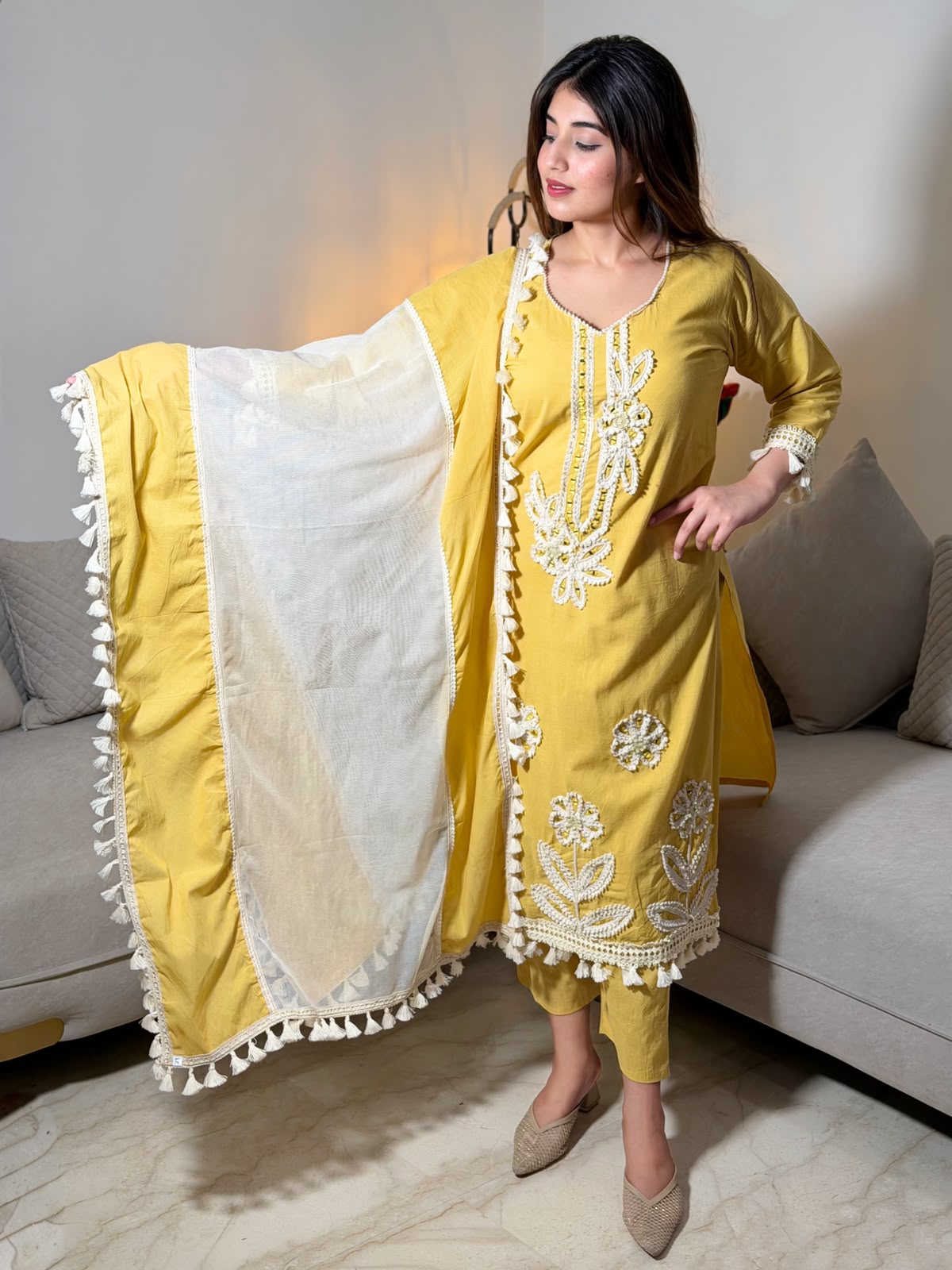 Zarqash Sunset Bloom Suit Set