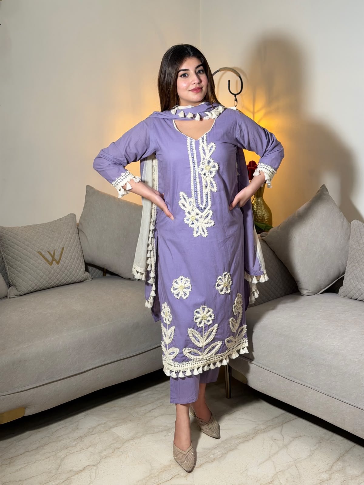 Zarqash Sunset Bloom Suit Set