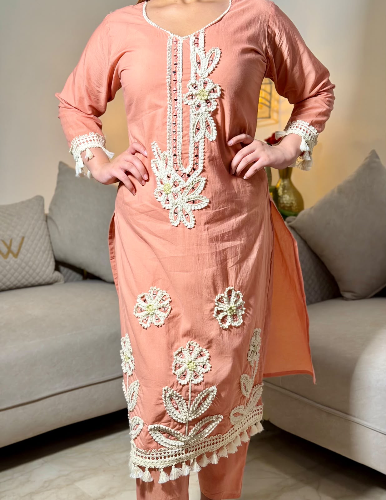 Zarqash Sunset Bloom Suit Set