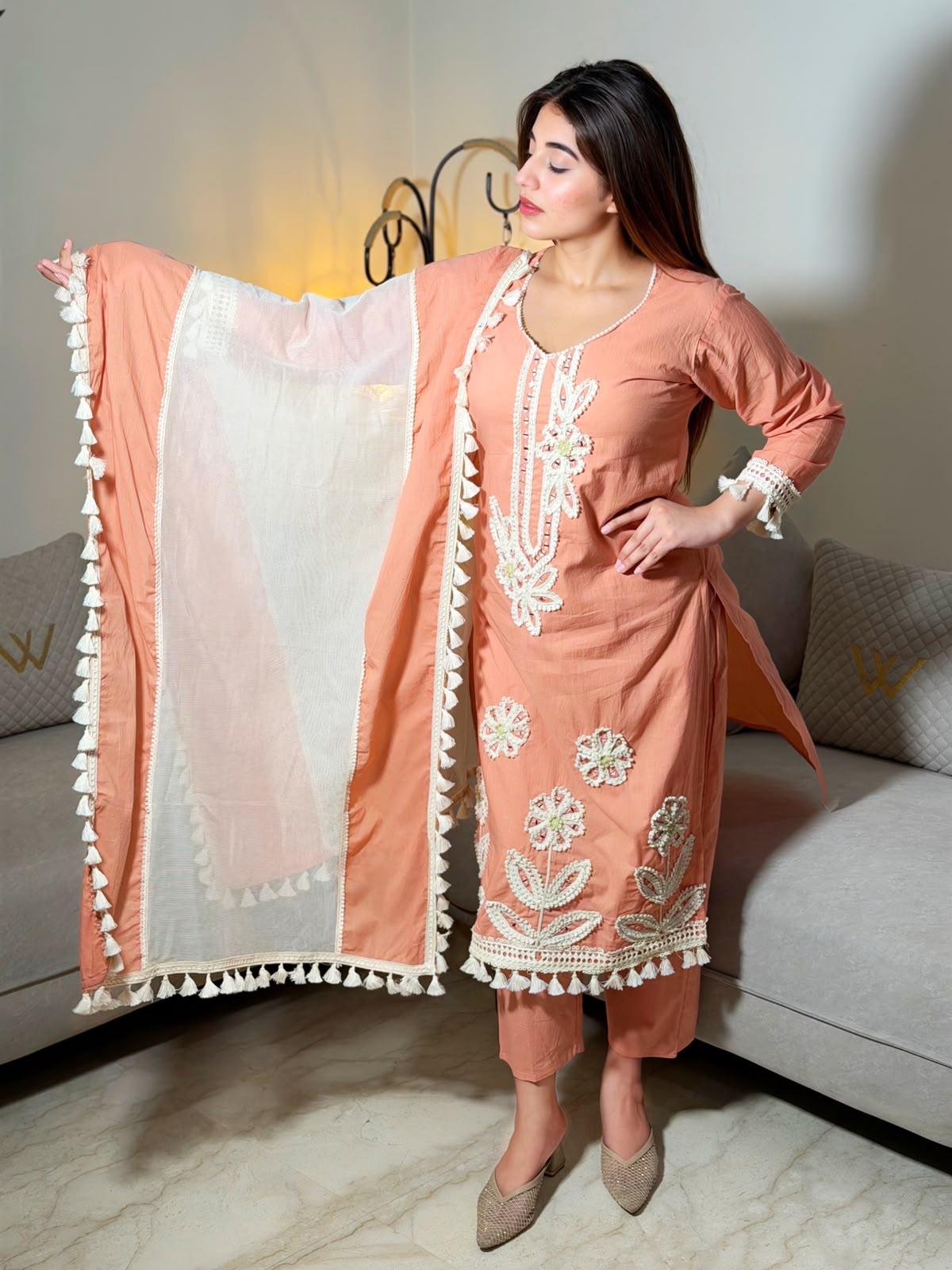 Zarqash Sunset Bloom Suit Set