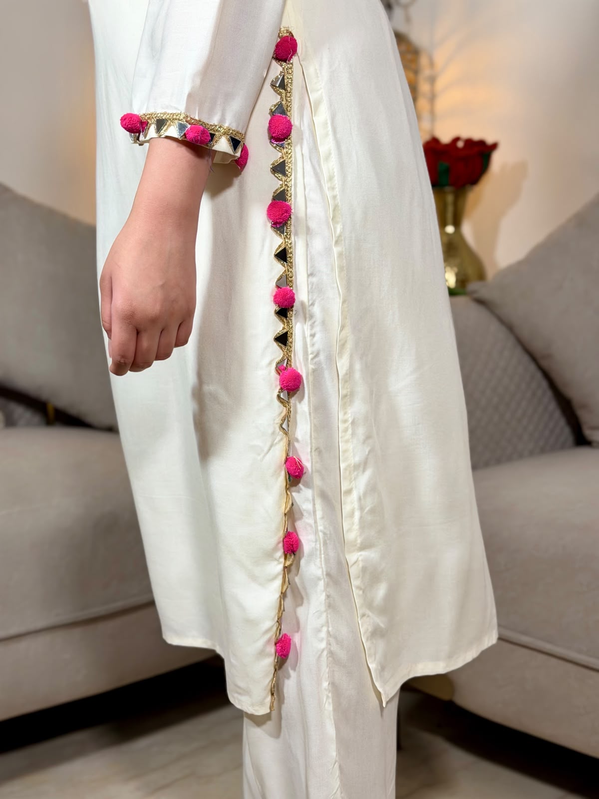 Noorani Pompom Suit Set