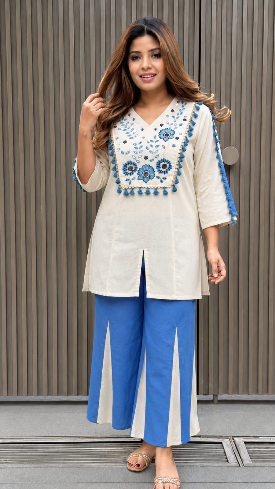 Aarivya Bloom Embroidered Co-ord Set