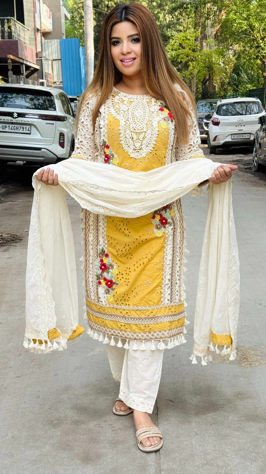 Rangbahaar Multicolor Embroidered Suit Set