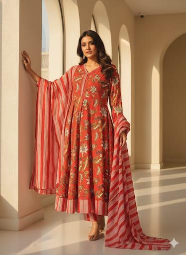 ANVIKA Grace Printed Kurta Set