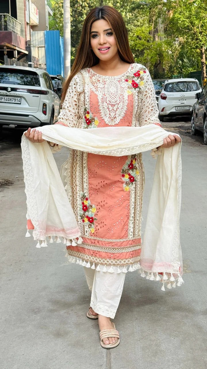 Rangbahaar Multicolor Embroidered Suit Set