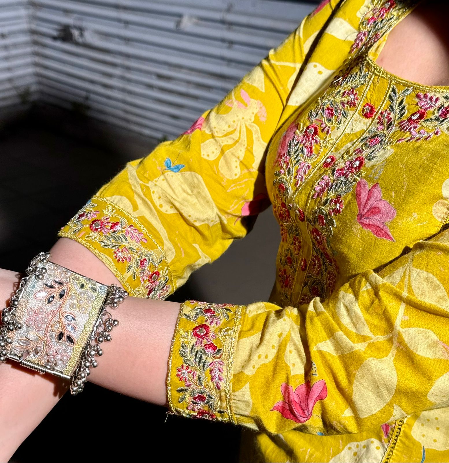 Zinnia Floral Kurta Set with Dupatta