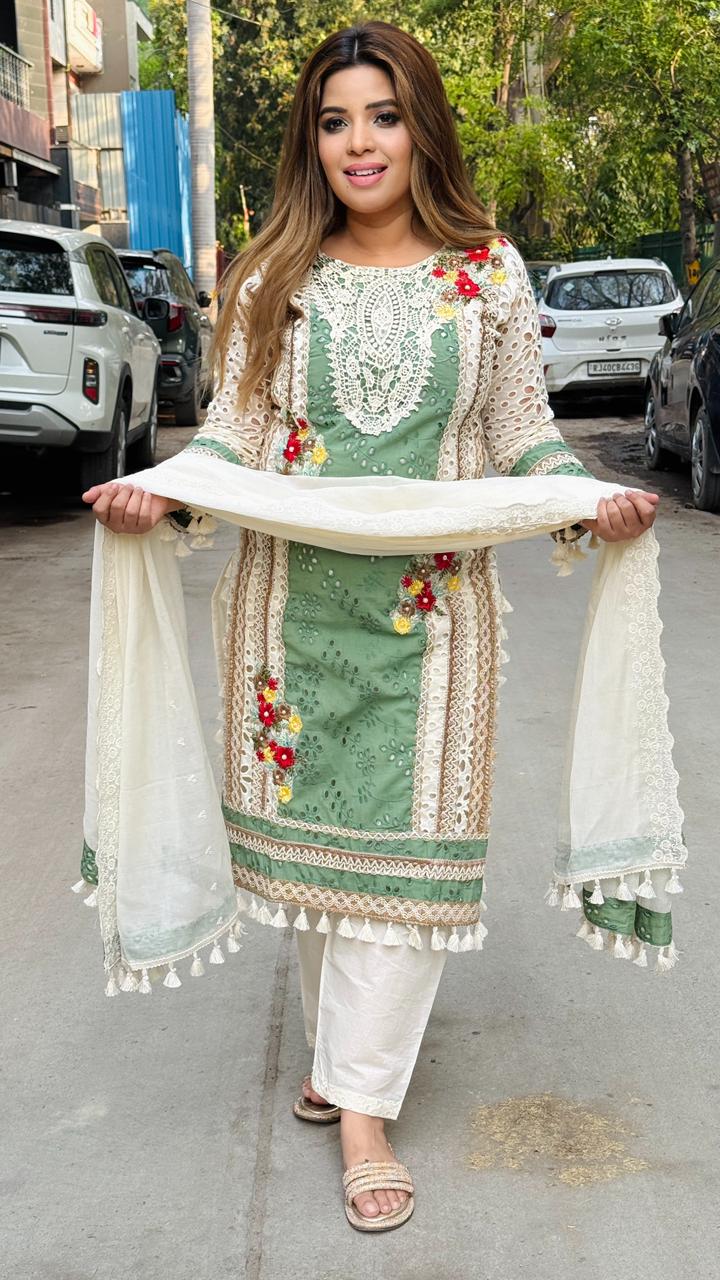 Rangbahaar Multicolor Embroidered Suit Set