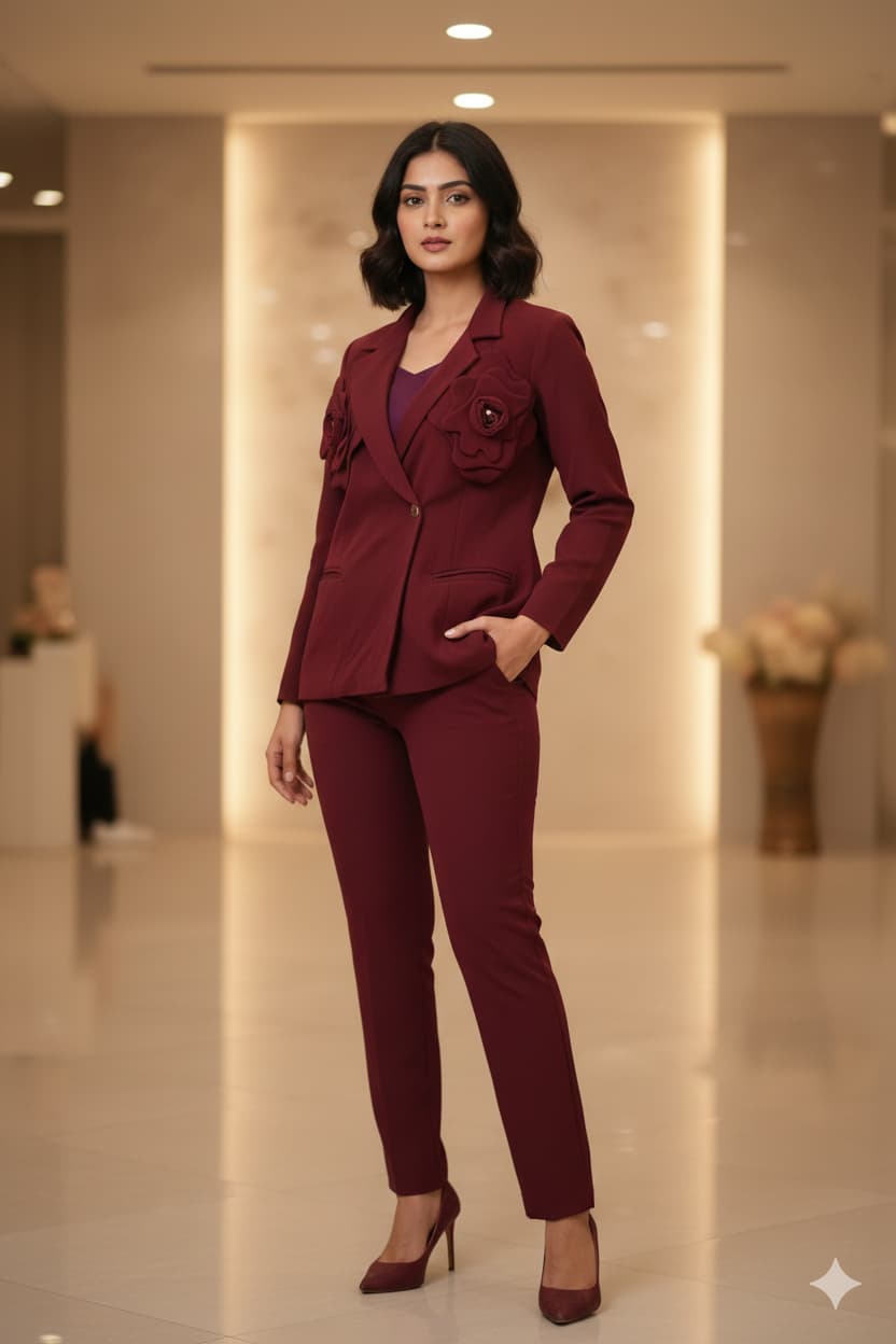 Aurelia Luxe Wine Blazer Co-Ord