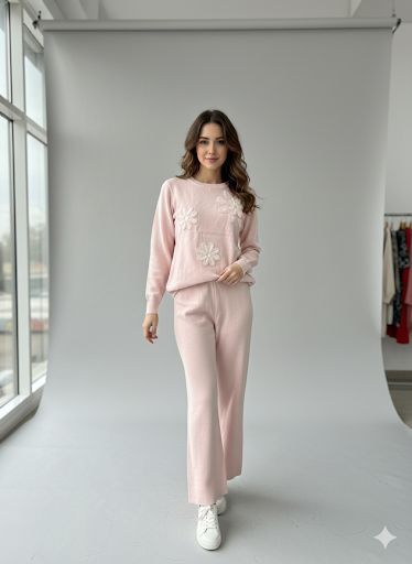 Gardenia 3D Appliqué Co-ord