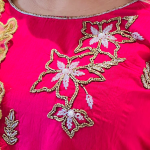 Selfie Hot Pink Cotton Silk Anarkali Suit Set