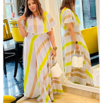 Selfie Multicolor Designer Crape Gown