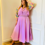 Selfie Lavender Cotton Maxi Dress