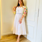 Selfie Pearl White Cotton Maxi Dress