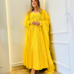 Selfie Daffodil Yellow Anarkali Suit Set