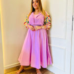 Selfie Lavender Cotton Maxi Dress