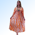 Selfie Squash Orange Maxi Dress