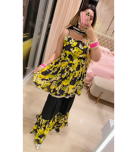Selfie Floral Print Georgette Suit Set