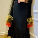 Selfie Ebony Black Kashmiri Georgette Gown