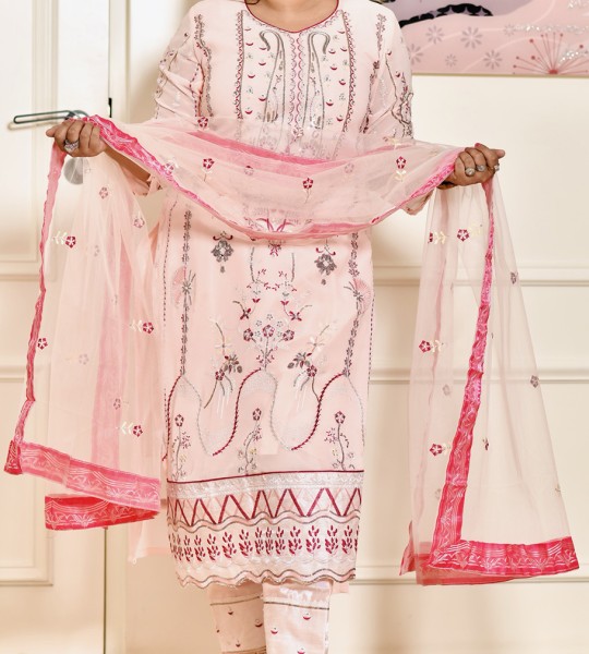 Selfie Fuchsia Pink Pakistani Suit Set